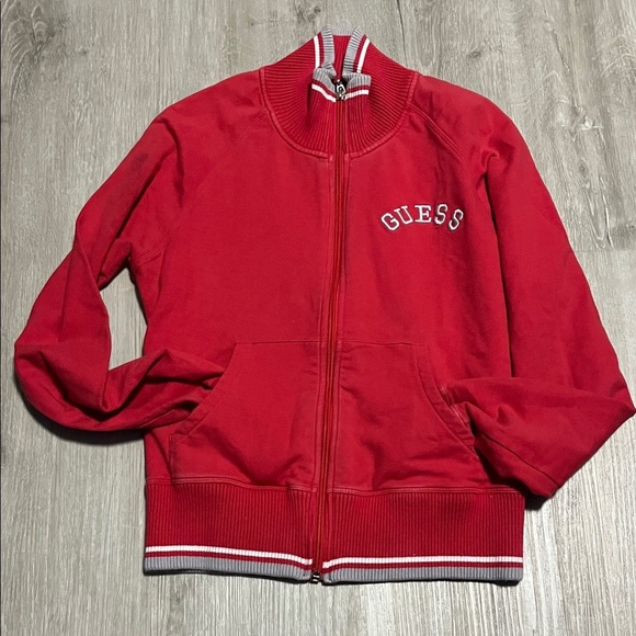 Guess Vibrant Red Track Jacket - Picture 1 of 2